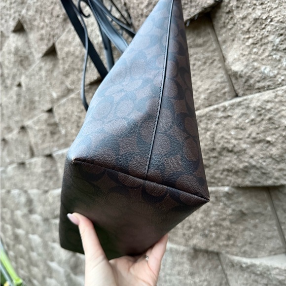 Coach Brown and Black Gallery Signature Tote Bag - Picture 16 of 16